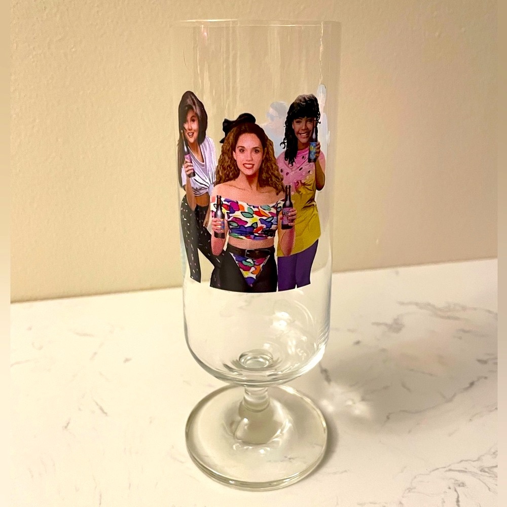 NEW Saved by the Bell Drinking Glass 90’s Decor Drinkware Like Totally Rad!
